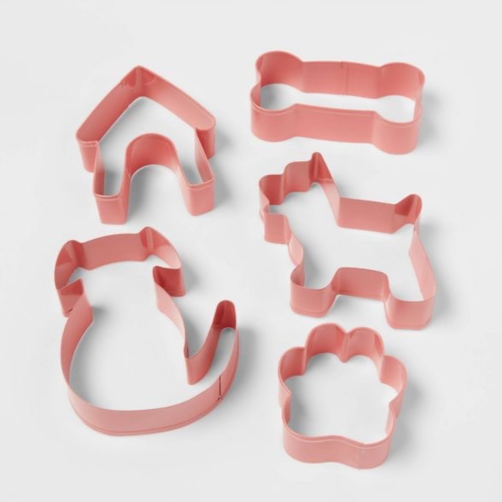 Dog 5pc Stainless Steel Cookie Cutter Set nwt